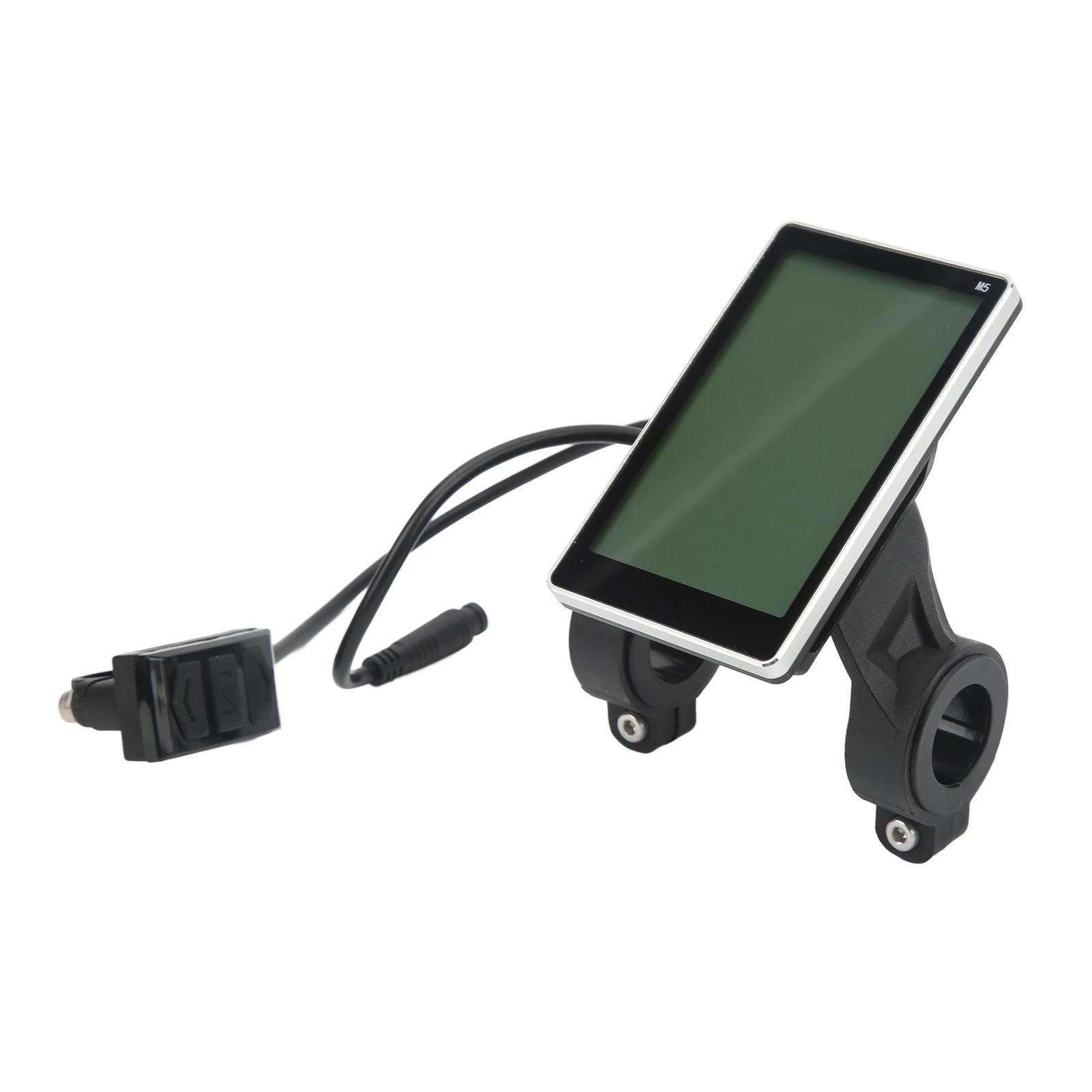 

Electric Bike LCD Display Electric Bike M5 LCD Display Waterproof Connector Panel Electric Scooter Display Panel Screen світло-сірого кольору