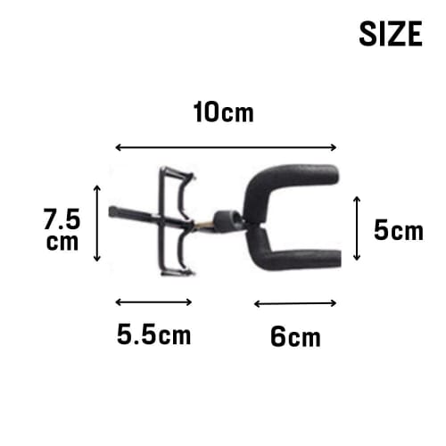 JP Number Guitar Hanger, Wall-Mounted Hook for Nets, Racks, Storage, Stands, and Interior Use, Total Length 10cm (Set of 2)