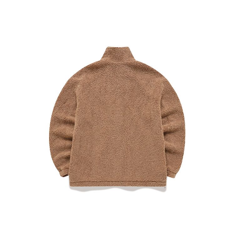 FILA Fleece Lined Stand Collar Teddy Jacket Men Jacket Teddy-Camel F11M149505F-LK