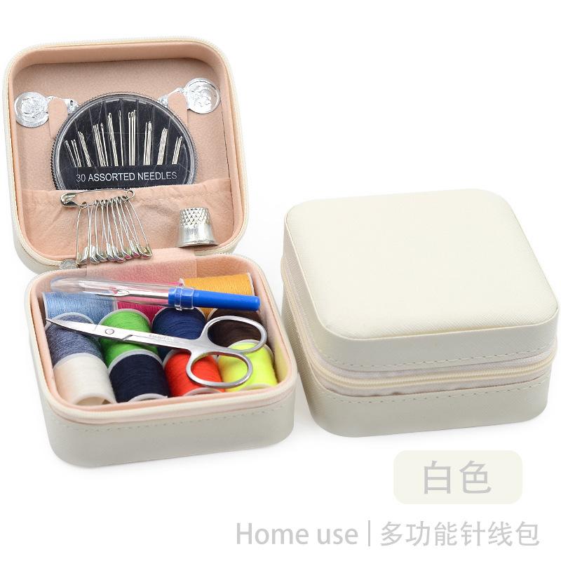 

Портативный швейный набор с чехлом для взрослых, набор иголок и ниток, принадлежности для шитья своими руками, для дома, путешествий, на случай чрезвычайной ситуации белый