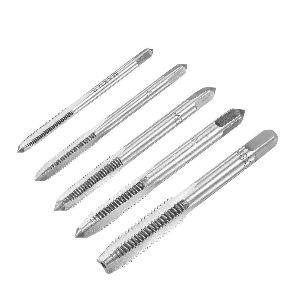 5pcs Straight Flutes Hand Threading Tap Set High Speed Steel  High-quality