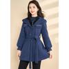 Women's Designer Faux Two-Piece Hooded Woolen Coat