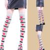 Women's Elastic Heart Pattern Hosiery Soft Halloween Party Soft Thigh High Socks Over the Knee Comfortable Wear