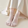 5 Pairs of Female Summer Thin Style Wicking and Deodorizing In The Tube Five Finger Socks