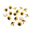 30 Sunflower Thumbtacks for Cork Board Decoration and Office Use