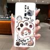For Oppo A5 2020 CPH1959 Case A9 2020 Aesthetic Cute Cat Cartoon Transparent Silicone Phone Case Oppo A9 2020 Back Cover CPH1937