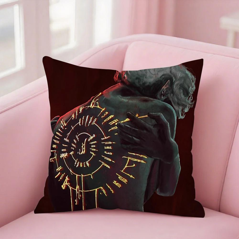 Astarion B-Baldurs-S G-Gate 3 Pillow Case Square Double-Sided Printing Short Plush Sofa Cushion Cover Bedroom Bedside Pillow