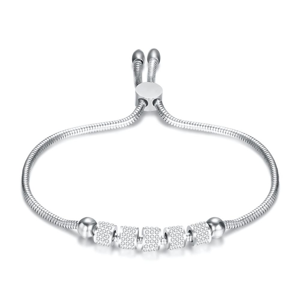 European Snake Bone Chain Bracelet, Adjustable 6MM, 18K Gold-Plated Titanium Steel, Women s Jewelry