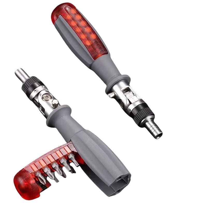 "10-in-1 Multi-Angle Ratchet Screwdriver Set with Cross, Phillips, and Special-Shaped Heads"