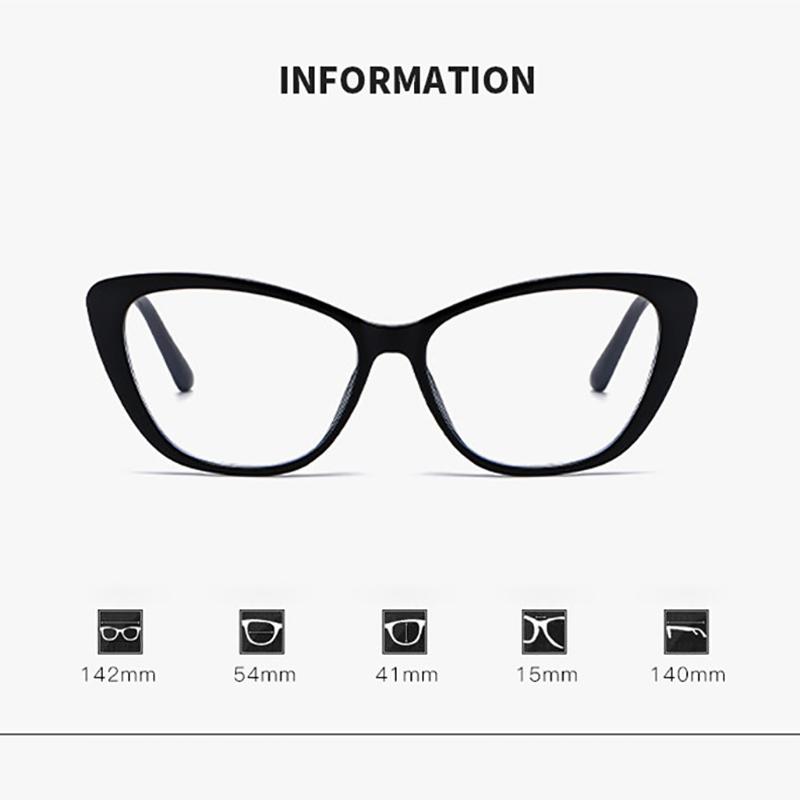 Jetzt Cat-Eye Optische Rahmenbrille Neu Damen Personalisiert Blaulichtblockierende Computerbrille Herren Farbverlaufsrahmen