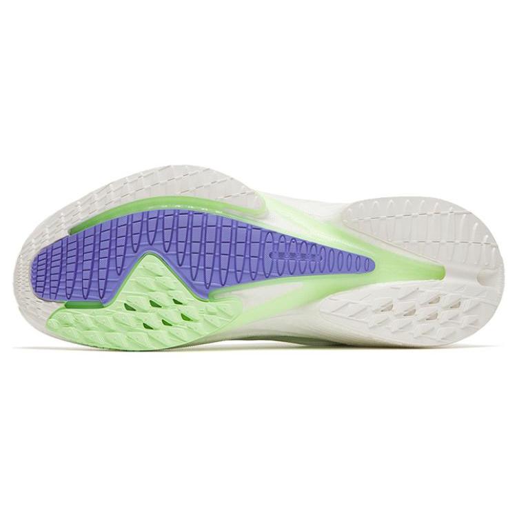New Anta MACH 3.0 Cushioned Wear Resistant Lightweight Low Top Running Shoes Women's White Purple Green 122325583-2
