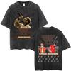 Rapper Chris Brown Breezy Bowl XX Tour  Vintage Washed Tshirts Men Women Hip Hop Fashion T Shirts Male Cotton Retro Tshirt