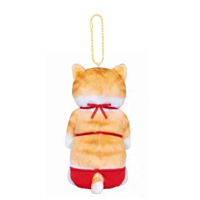 Huggable And Soft Red Bikini Shark Cat Plush Toy 14cm With Short Material Plush