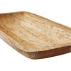 Hand Carved Wood Tray 12x6 Rustic Decorative Holder Natural Grain Flowers or Home Accent Display