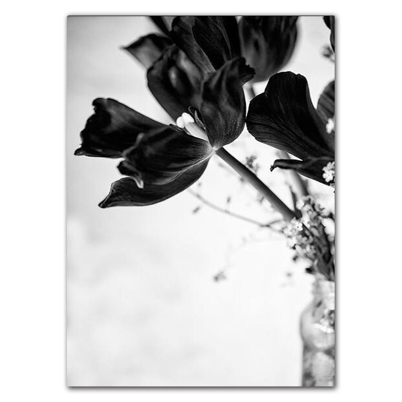 Modern Wall Prints Picture Flower Modular Poster Black White Ballet Girl Canvas Painting Life Quote Art Living Room Decor HD0082