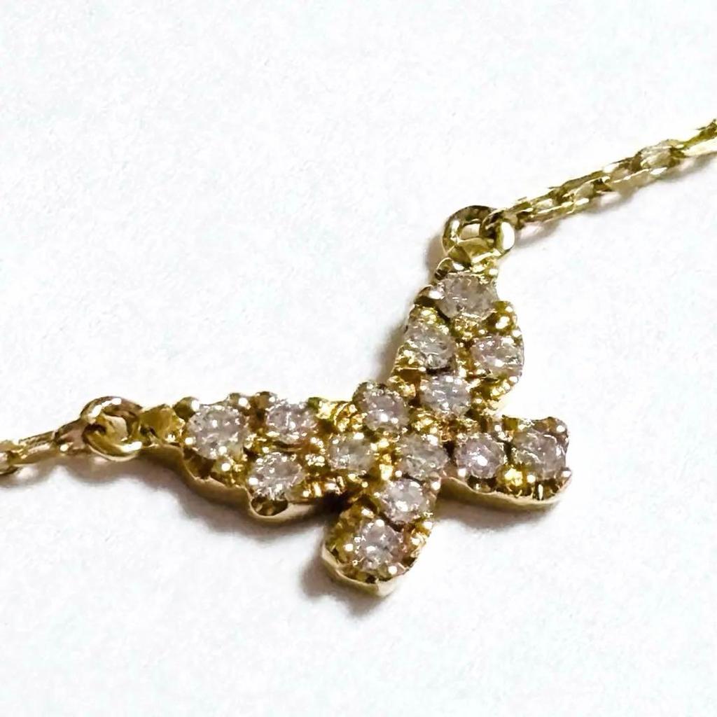 Used AHKAH 18K Diamond Butterfly Pave Necklace
