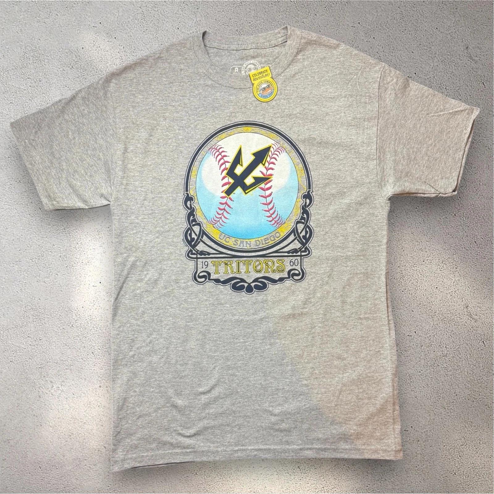 The Duck Company UC San Diego Tritons Baseball T- Shirt Gray Mens Large NEW L