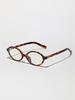 Glasses Oval Retro Personality Flat Mirrors Women'S Frame Round Frame Nerd Glasses Men