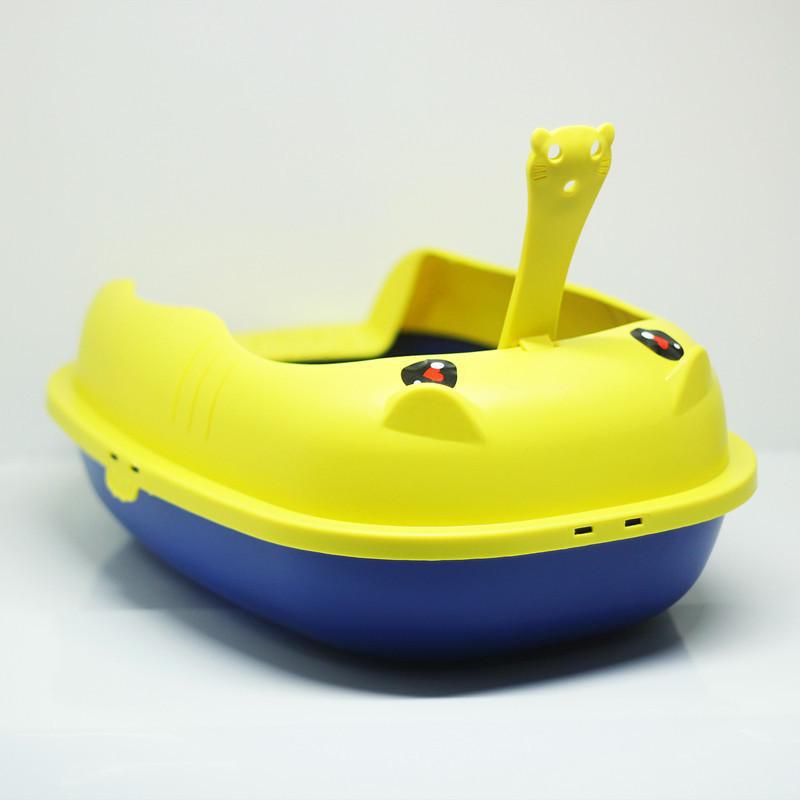 Extra Large Splash-Proof Semi-Enclosed Cat Litter Box for Kittens