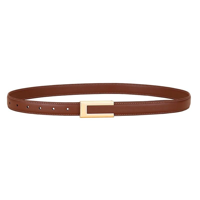 Womens Leather Belt Fashion Simple Versatile Suit Pants Genuine Cowhide Waist Strap