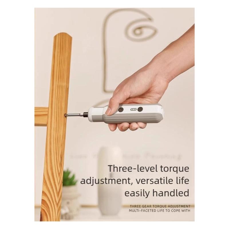 Cordless Electric Screwdriver Set 3 Speed Modes Reverse Function Built In LED Light Ergonomic Grip for Home and Professional Use