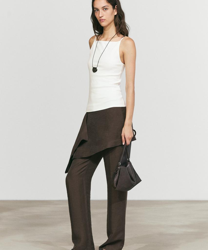 Masimodutti Linen Blend Skirt Pants
