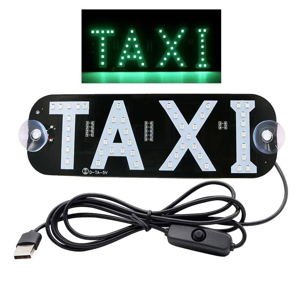 

Multi-Color LED Taxi Sign Light Creative Taxi Led Light Taxi Led Indicator Light Car Accessory зелёный