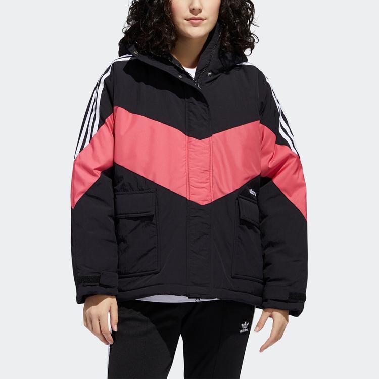 Adidas Originals Puffer Jackets Women's Black Hooded Moderate Other FQ2414