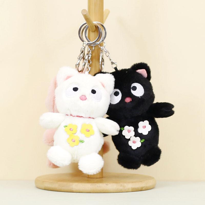 Adorable Plush Cat Keychain Cute Soft Pp Cotton Stuffed Animal Bag Charm