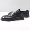 Luxury New Mens Slip On Loafers Shoes Classic Style Black Cowhide Leather Derby Shoe Mens Business Comfortable Thick Soled Shoes