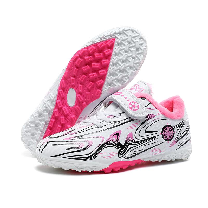 Autumn And Winter Velvet New Long Nails Broken Nails Football Shoes To Keep Warm Youth Game Training Professional Football Shoes