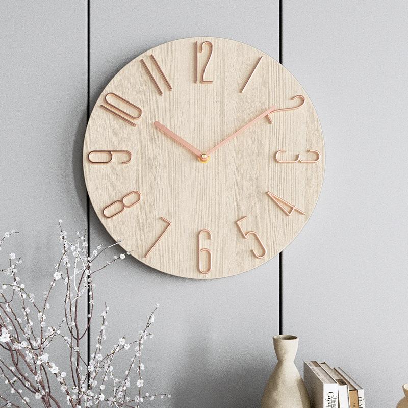 Clocks Living Room Wall Clock Simple Wall Hanging Home Creative Clock Fashion Decorative Clock 12 Inches 30CM