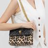 Crossbody Pu Handbag With Leopard Pattern And Eagle Head Decor For Daily Use