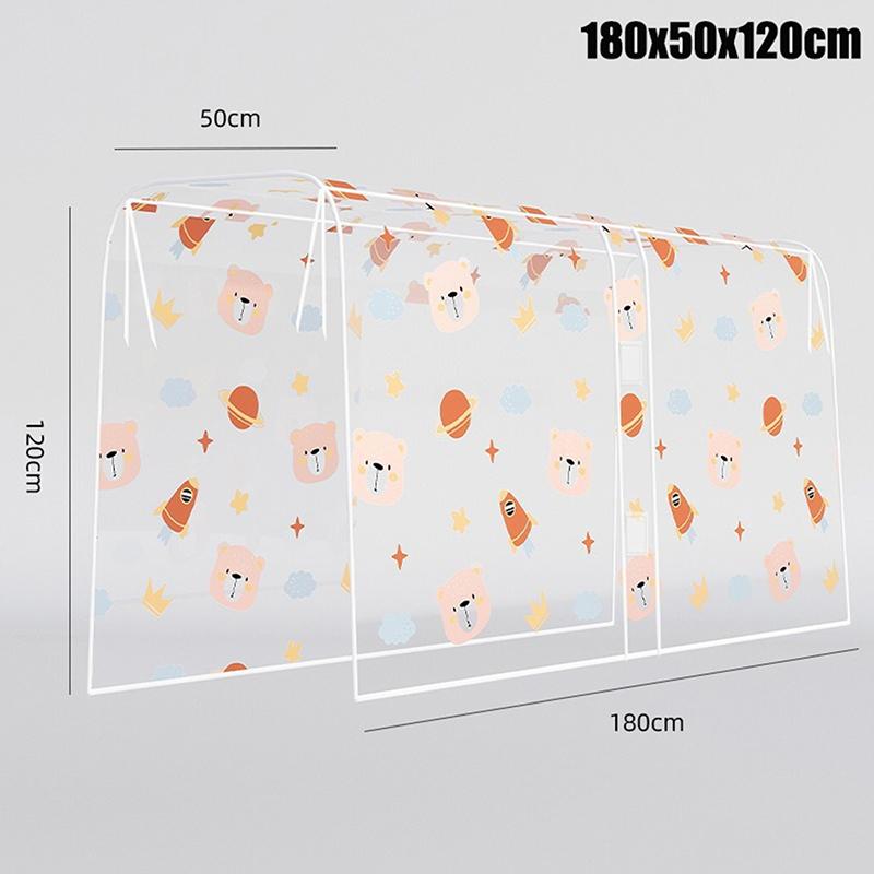 Cute Bear-Shaped Clothes Dust Cover Made Of High-Quality Peva Fabric Transparent Cover For Double Garment Racks Easy To Store
