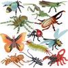 Animal Model Toys Set: Bee, Spider, Centipede, Mantis, Grasshopper, Dragonfly, Butterfly, Beetle, Scorpion, Ant.