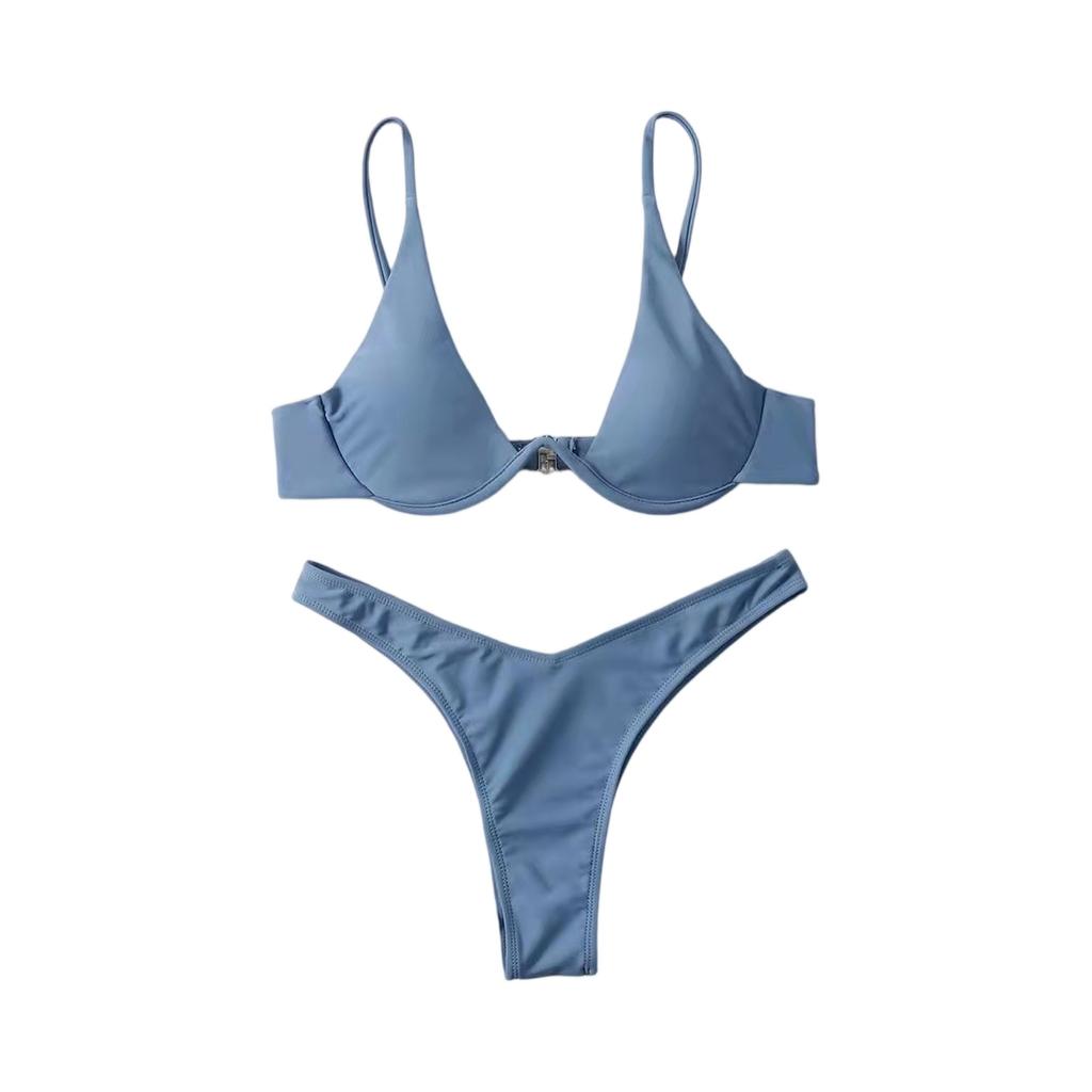 Women's Sexy Bikini Two-piece Push-up Underwire Color Swimsuit