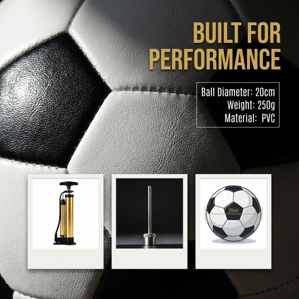 3pcs Black White Pattern Soccer Ball Stitched Panels Training Ball Football  Adult Practice