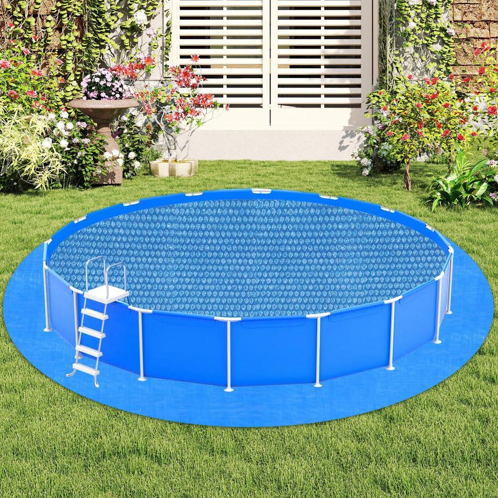 PE Film Round Solar Pool Cover for Swimming Pools Summer Waterproof Pool Tub Dustproof Covers Outdoor Garden Blanket Accessories
