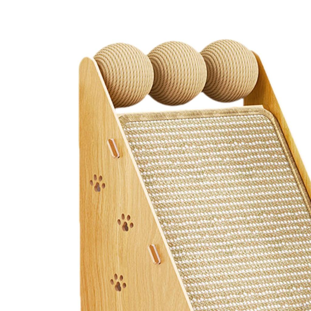 Cats Scratch Pad Vertical Scratcher Interactive Toy Grinding Toys Wooden Sisal Cat Scratching