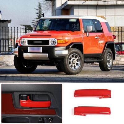 2PCS Red Inner Door Handle Open Cover Trim For Toyota FJ Cruiser 07-21