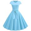 IHUASU Fashion Summer Spring Short Sleeve V-Neck Casual Dresses