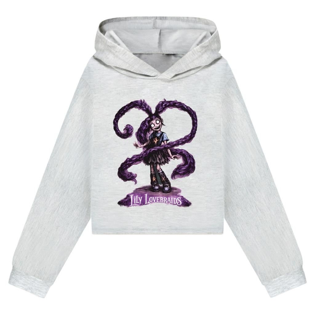 5582 Multi-color Kids Girls Lily Lovebraids Printed Long Sleeves Hoodies