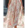 2026 Elegant Halter Neck Floral Maxi Dress for Women, Sleeveless Chiffon Flowy Long Dress, Summer Beach & Party Wear