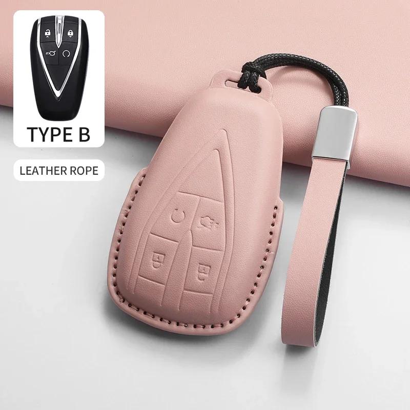 

Car Key Case Cover Shell Fob For Changan Unit Unik Cs35Plus Cs55 Plus Cs75 Plus Cs95 Plus Cs85 Oshan X7 X5 3/4/5 Buttons Keyring