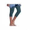 Damen Sommer Spitze Hohe Taille Einfarbige Capri Leggings für den Alltag, Europäisch Amerikanische Mode Dehnbar Basic Hose