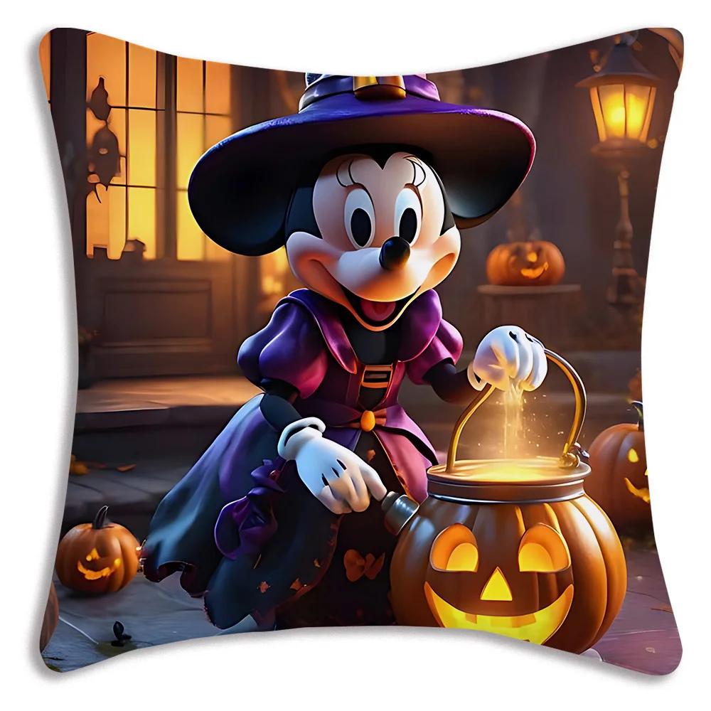 Halloween Disney Topolino Minnie Federe Cuscino Cartone Animato Divano Decorativo Casa Stampa Carina Federa Cuscino