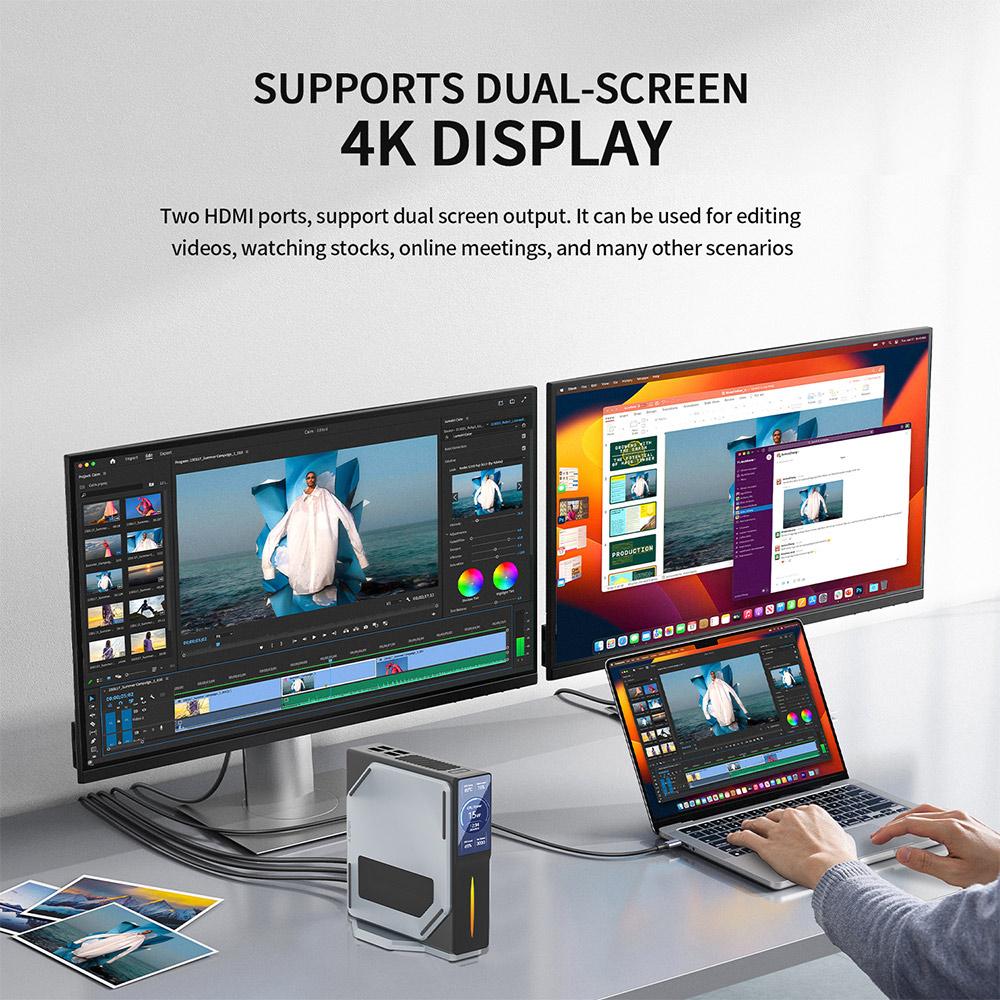 Mini PC FIREBAT S1, Intel N100 4 Nuclee Max 3,4 GHz, 16 GB RAM 512 GB SSD, 2*HDMI Afișaj Dublu Ecran, WiFi 5 Bluetooth 4.2