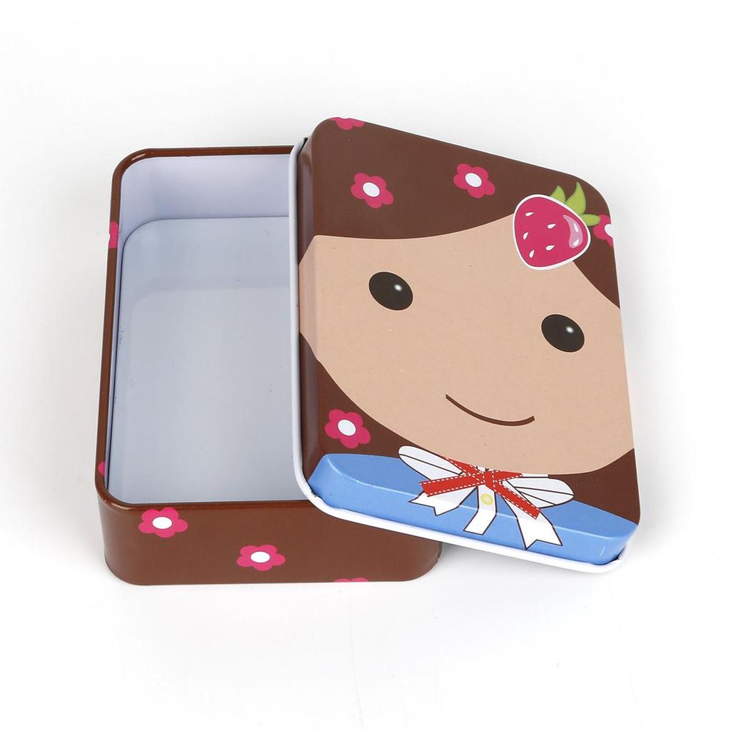 Small Storage Boxes Mini Cute Kawaii Cartoon Tin Metal Box Case Home Storage Organizer For Jewelry Kids Toy Gift Home Supplies