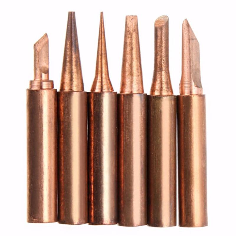 5-10Pcs Soldering Iron Pure Copper 900M Soldering Iron Head Set Inside