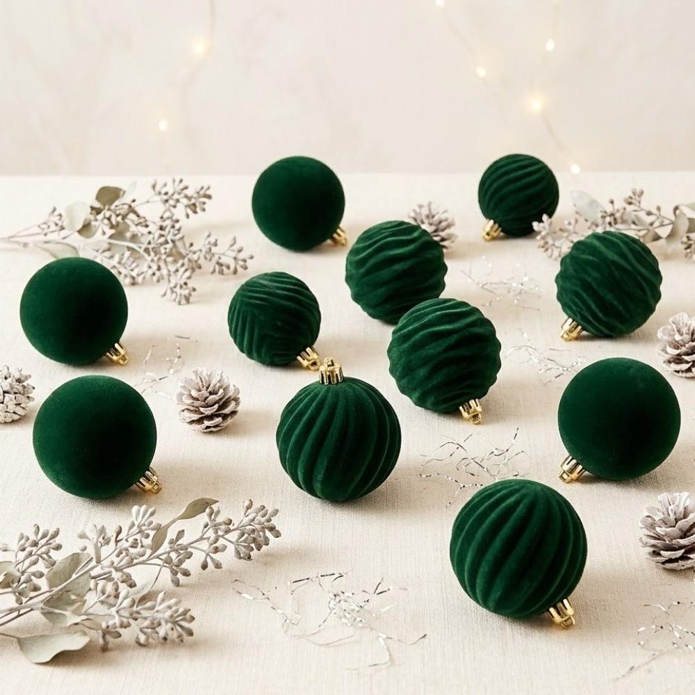 12pcs/set Shatterproof Christmas Hanging Balls 6cm Xmas Tree Ornaments New Year Gifts